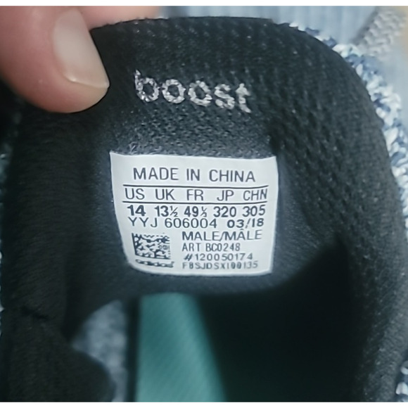 Adidas Ultra Boost Parley Sneakers Carbon Blue Size 14 Men's BC0248 - Picture 5 of 16